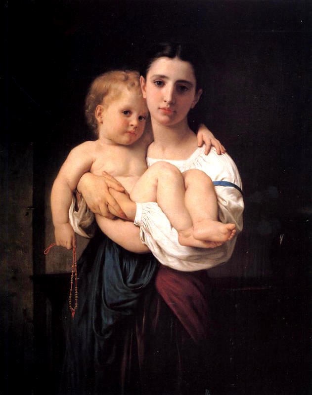 девушка с ребенком, чистилище